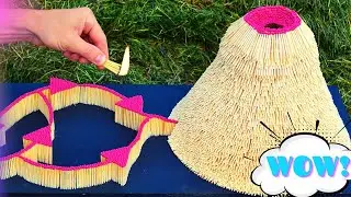 VOLCANO ERUPTION  🔥 Match Chain Reaction Amazing Fire Domino