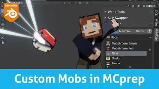 How to install custom mobs for MCprep | Blender 2.9 Minecraft Animation Tutorial