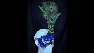 Процесс создания маска павлин #лисьямастерская