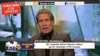 First Take - Adrian Peterson Suspended Without Pay for Remainder of Season