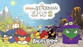 ANGRY BIRDS HEROES Draw a Stickman Epic 2 Gameplay - Angry Bird Sonic and Star War vs Epic Magic Pig