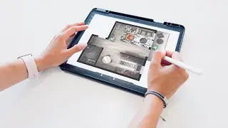 Procreate tutorial on drawing a floor plan