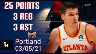 Bogdan Bogdanovic Full Highlights Vs Portland . 25 Points 3 Rebounds 3 Assists