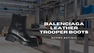 Balenciaga Leather Trooper Boots