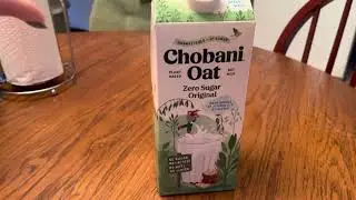 Food review of chobani oat milk zero sugar