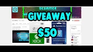GIVEAWAY $50 PSN/XBOX LIVE CARD CODE GIVEAWAY!!!