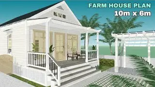 Farm House plan | 10m x 6m Design with 2 Bedroom