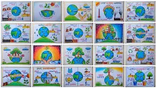 Environment Day poster drawings| World Environment day drawings| Save Earth Save Life Poster drawing