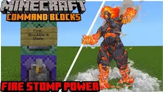 Fire Stomp Shockwave Power in Minecraft Bedrock using Command Blocks