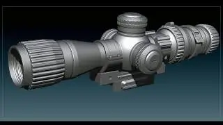 Zbrush Hard surface Zmodeler Sniper scope