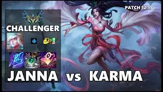 SEASON 12 CHALLENGER Support Gameplay - JANNA vs KARMA Patch 12.11