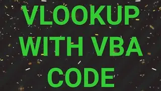 Vlookup through VBA