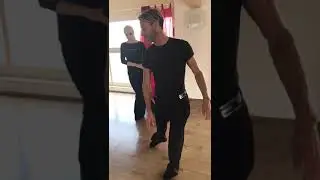 Oksana Zaver & Mirko Gozzoli. Tango. Lessons with Miko. Knees bent on rise. 