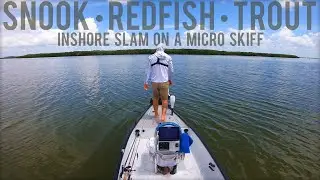 Snook, Redfish, & Trout On a Micro Skiff  - Gheenoe LT25 Inshore SLAM