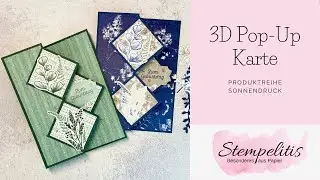 3D Pop-Up Karte | Produktreihe Sonnendruck von Stampin' Up! | Stempelitis