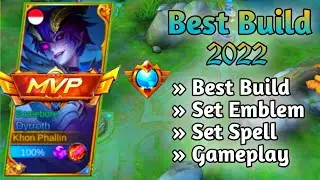 DYRROTH BEST BUILD 2022 | DYRROTH TOP 1 GLOBAL BUILD | DYRROTH SET EMBLEM | DYRROTH GAMEPLAY | MLBB🔥