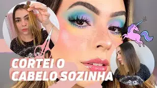 ESTRAGUEI MEU CABELO NA QUARENTENA + MAKE UNICÓRNIO - Andressa Camargo