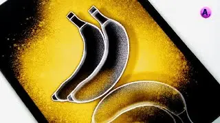 Draw Banana 🍌Digital ART illustration In  procreate | Banana🍌 Art| Satisfying & Relaxing| @ArtwithA.