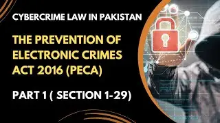 The Prevention of Electronic Crimes Act, 2016 - PECA