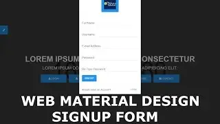 WEB MATERIAL DESIGN SIGNUP FORM