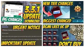 🔴Biggest Change | New Tier Reward System Changes | Bgmi 3.3.1 Update Kyu Aaya /Bonus UC Release Date