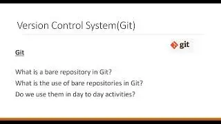 Git bare repository and its application
