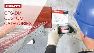 HOW TO create custom categories inside Hilti firestop documentation manager CFS-DM