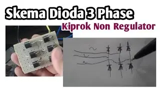Rangkaian Dioda pengganti kiprok sepeda motor 3 Phase. Fullwave