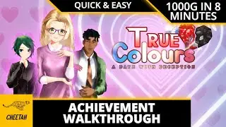 True Colours A Date With Deception - Achievement Walkthrough (1000G IN 8 MINUTES) EASY VISUAL NOVEL