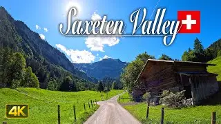 Scenic Drive up the Saxeten Valley from Bönigen to Saxeten, Switzerland🇨🇭
