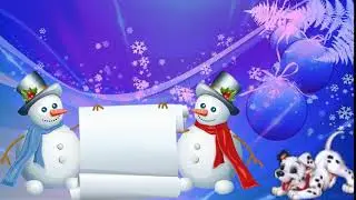 02 Зимний  футаж снеговички