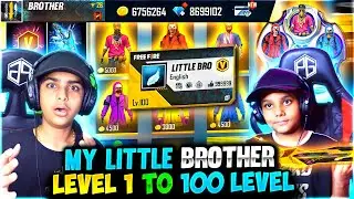 My Little Brother Noob Account To Pro Account😍💎 Gifting 100000 Diamonds - Garena Free Fire