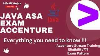 Java ASA Exam Accenture | Stream Training | 6 Months Training | Primers Test || Life Of Anjoy