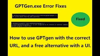 Gptgen Error Fixes: System Cannot Find Path, Not Recognized as Internal or External Command