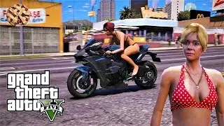 KAWASAKI NINJA H2 CARBON- BIKINI RIDER -GTA 5 REDUX 1.5 MOD GAMEPLAY | 60 FPS | 4 GB RAM