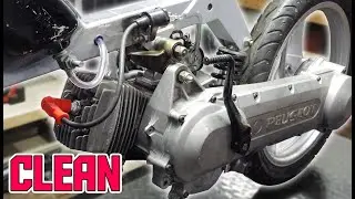 Running wiring and fuel lines in your frame   Peugeot Fox Deluxe 50cc Racer