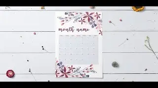 Create a Watercolor Floral Calendar Design in Illustrator