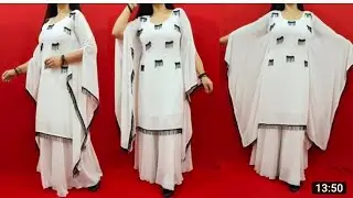 Butterfly kaftan Dress Design cutting and stitching/circular/umbrella kaftan kurti Digain/DIY kaftan