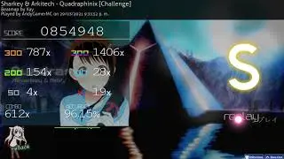 osu! mania Sharkey & Arkitech - Quadraphinix x1.0 acc 96.15%