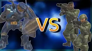 Halo 2 AI Battle - Marines vs Hunters