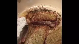 Pork Loin Chops with Port Wine Mushroom Cream Sauce