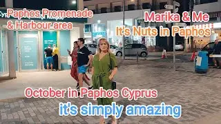 An October evening on the Paphos Promenade.. Paphos Promenade & Harbour Cyprus