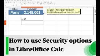 How to use Security options in LibreOffice Calc