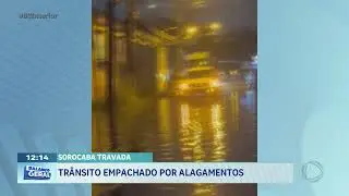 Sorocaba travada: trânsito empachado por alagamentos