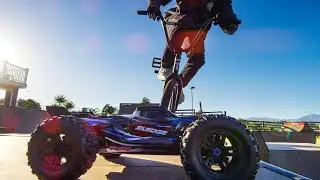 RC vs BMX at The Dream Yard | @Traxxas Sledge & @patcasey5108