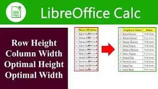 How To Change Row Height And Column Width In Libreoffice calc || Quickly Resize Columns and Rows