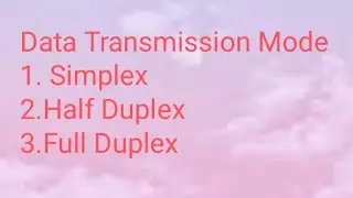 DATA TRANSMISSION MODE!! Simplex, Half Duplex, Full Duplex