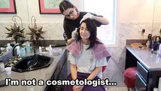 GIVING MY MOM A HAIR MAKEOVER