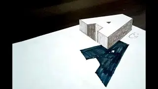 Very Easy!! How To Drawing 3D Floating Letter 