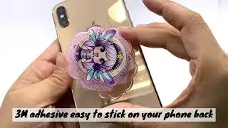 Novelty 2025 Mobile Accessory Custom Spinning Logo Phone Finger Grip Holder, Acrylic Phone Grips